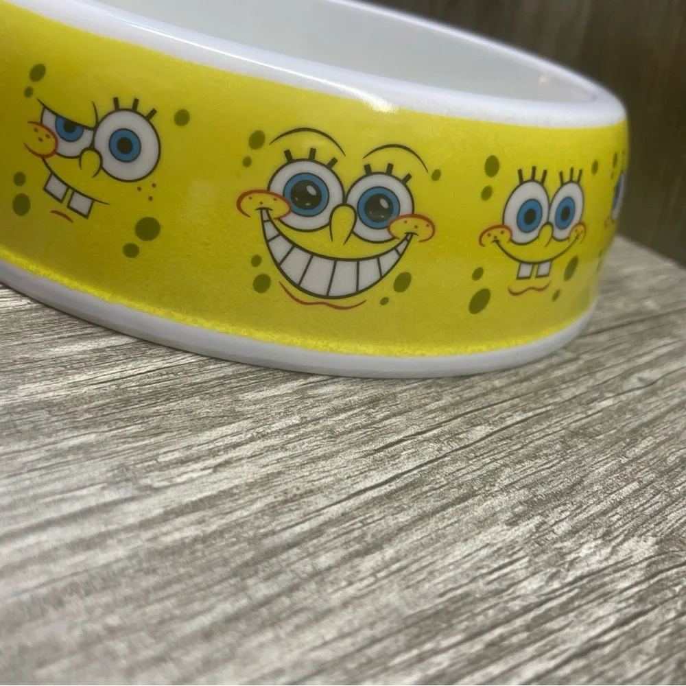 Nostalgic Sponge Bob Food Water Cat Bowl By Nickelodeon 6
